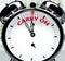 Carry on soon, almost there, in short time - a clock symbolizes a reminder that Carry on is near, will happen and finish quickly