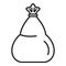 Carry trash bag icon outline vector. Recycle clean