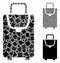 Carryon bag Composition Icon of Inequal Items
