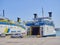 Cars boarding in a ferry. Piraeus port. Attica region, Greece.