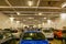 Cars on the car deck of a roll on / roll off car / freight ferry, shortly before disembarkation