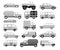 Cars collection (black & white)