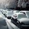 cars covered in snow after snowstorm.