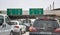 Cars at customs chekpoint crossing Bulgaria - Greece state border