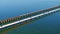 Cars driving on the 7 mile bridge Florida Keys