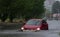 Cars in heavy rain