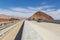 Cars on the highway over Hoover Dam on the Colorado River, Boulder City, USA