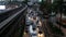 Cars on the Imbi Street in Kuala Lumpur having a traffic jam after office hour