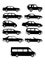 Cars isolated on white background. Ready to apply to your design. Vector illustration