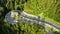 Cars at Kreuzfelsenkurve, a hairpin turn in the Black Forest Mountains, Germany