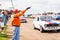 Cars line up before a race on zwartkops