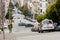 Cars Motion Blur Travelling Down Hilly San Francisco Streets