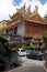 Cars parked in front of the temple in Jiufen, New Taipei City, Taiwan, Aug 22, 2019