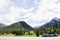 Cars parked at trailhead to explore mountain canyon