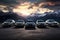 Cars on the road in the mountains. 3d rendering. a lineup of iconic and luxurious vehicles, AI Generated