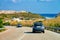 Cars in road at Porto Cervo Costa Smeralda