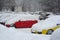 Cars, snow