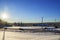 Cars on snowy winter road