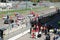 Cars and technicians on the grid at Monza circuit