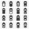 Cars top view icons set on background for graphic and web design. Simple illustration. Internet concept symbol for