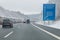 Cars with trailer on the autobahn, Germany