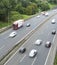 Cars and trucks driving on the highway