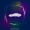 Cars vector neon light icon. Symbol of the road transport. Layer