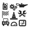 Cars vector web and mobile icons. Vector