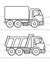 Cars and vehicles coloring book for kids. Dump Truck, truck