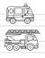 Cars and vehicles coloring book for your kids. Ambulance, Fire T