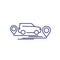 carsharing, car rent service line icon, vector