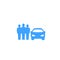 Carsharing, carpooling vector icon