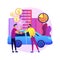 Carsharing service abstract concept vector illustration.