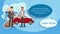 Carsharing Service Flat Web Banner Vector Template