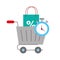 Cart bag discount clock online shopping