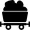 A cart with coal. Transportation of coal to the consumer.
