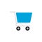 Cart commerce shopping flat image icon