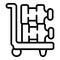 Cart gallon water icon outline vector. Cooler company