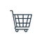 cart icon vector from shopping and ecomerce concept. Thin line illustration of cart editable stroke. cart linear sign for use on
