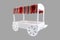 Cart Promotion counter on wheels Retail Trade Stand Isolated
