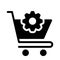 Cart setting glyph vector icon