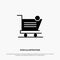 Cart, Shopping, Shipping, Item, Store solid Glyph Icon vector