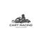 Cart sport racing silhouette logo