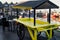 A cart used for selling oysters in Whitstable harbour