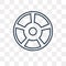Cart wheel vector icon isolated on transparent background, linear Cart wheel transparency concept can be used web and mobile
