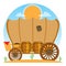 Cartage carriage cowboy. Former transport and vehicles. Wild West