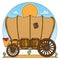 Cartage carriage cowboy. Former transport and vehicles. Wild West