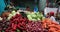 Cartagena Columbia shoppers outdoor market vegetable fruit 4K