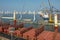 Cartagena harbor with city panorama