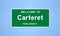 Carteret, New Jersey city limit sign. Town sign from the USA.